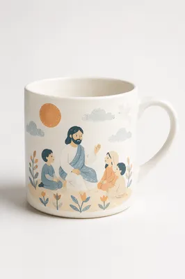 Minimal White Ceramic Mug Background