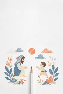 Minimal White Pencil Copy Space Background