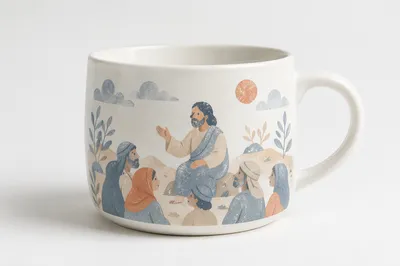 Minimal White Mug on Clean Studio Background