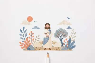 Minimal White Pencil Copy Space Background