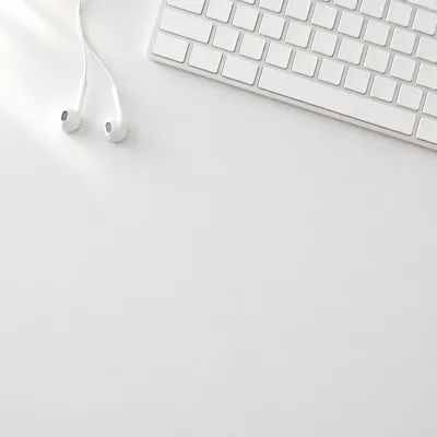 Minimal White Desktop Copy Space Background
