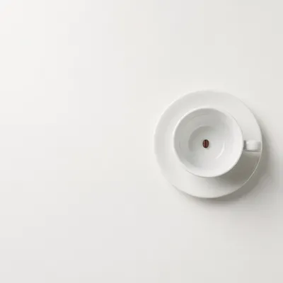 Minimal White Espresso Cup Background