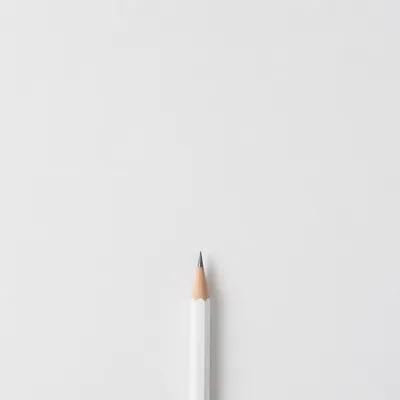 Minimal White Pencil Copy Space Background