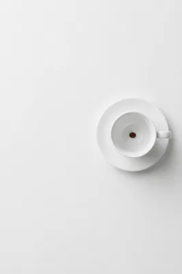 Minimal White Espresso Cup Background