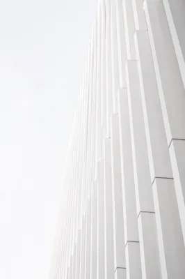 Minimal White Architectural Ribbed Background