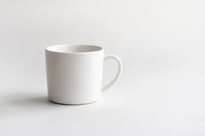 Minimal White Mug on Clean Background