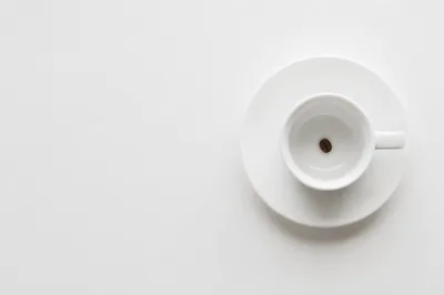 Minimal White Espresso Cup Background