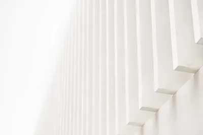Minimal White Architectural Ribbed Background