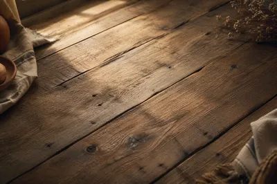 Rustic Brown Wooden Tabletop Background