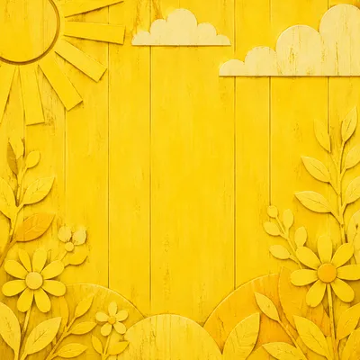 Bright Yellow Grooved Painted Background