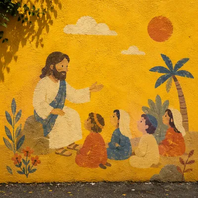 Bright Cheerful Yellow Stucco Background