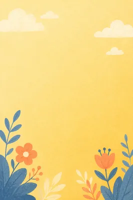 Bright Cheerful Yellow Background with Copy Space