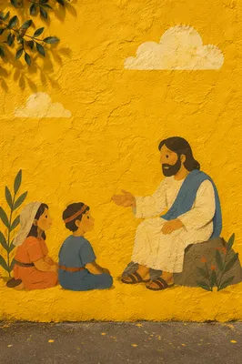 Bright Cheerful Yellow Stucco Background