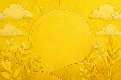 Bright Yellow Grooved Background Texture