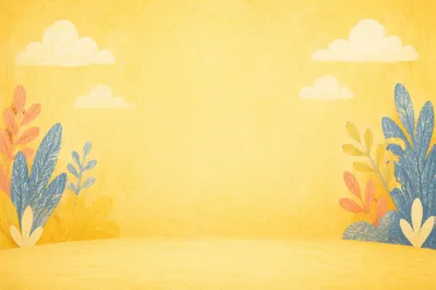 Bright Solid Yellow Studio Background