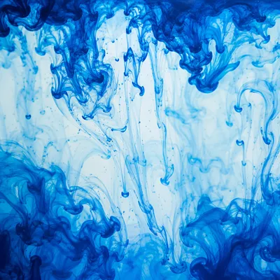 Blue Ink Swirls in Water Texture