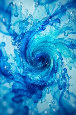 Blue Ink Spiral Vortex Background