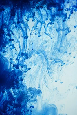 Cobalt Blue Ink Swirls in Water