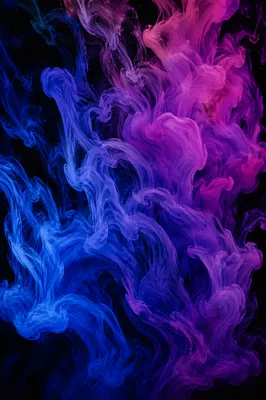 Blue Violet Ink Swirls in Water