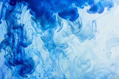 Cobalt Blue Ink Swirls in Water