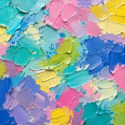 Vibrant Impasto Canvas Paint Texture