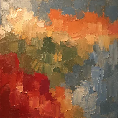 Abstract Impasto Oil Canvas Texture