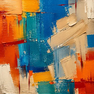 Vivid Impasto Canvas Texture Background