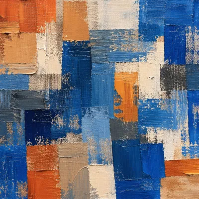 Cobalt Ochre Impasto Canvas Texture
