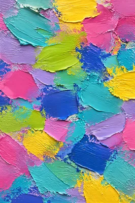Vibrant Impasto Oil Paint Canvas Texture