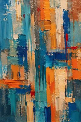 Vibrant Impasto Canvas Paint Texture
