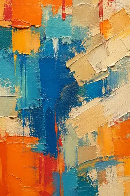 Vibrant Impasto Oil Paint Canvas Texture