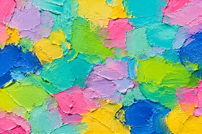 Vibrant Impasto Canvas Paint Texture