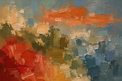 Abstract Impasto Canvas Texture in Warm Tones