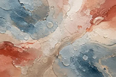 Muted Oil Paint Droplets on Canvas