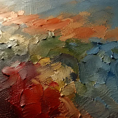 Abstract Impasto Oil Paint Canvas Texture