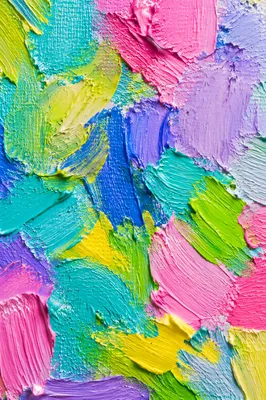 Vivid Impasto Oil Paint Canvas Texture