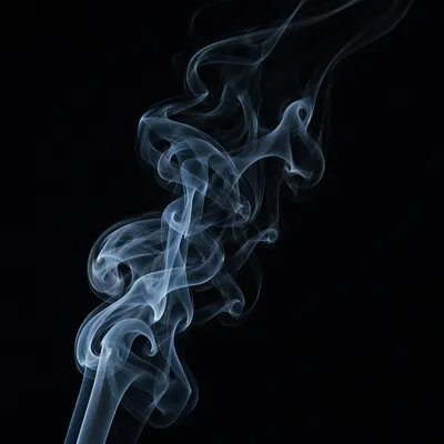 Delicate Smoke Wisps on Black Background