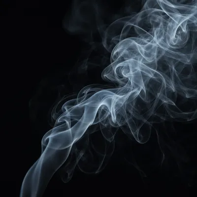 Elegant Smoke Wisps on Black Background