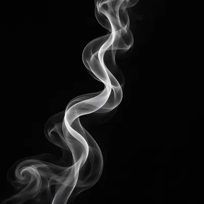 Elegant White Smoke Wisps on Black