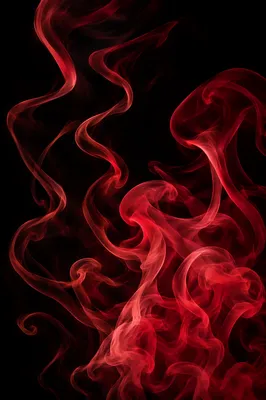 Crimson Smoke Wisps on Black Background
