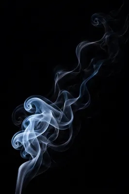 Delicate Smoke Wisps on Black Background