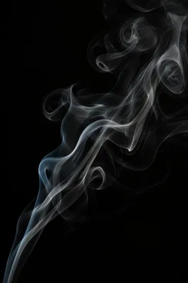 Elegant Smoke Wisps on Black Background