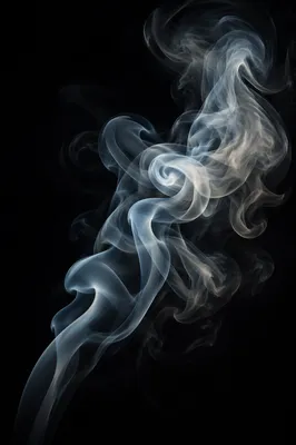 Elegant Smoke Wisps on Black Background