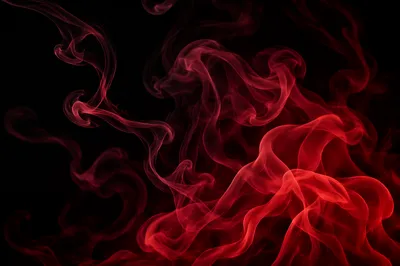 Crimson Smoke Wisps on Black Background