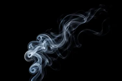 Pale Smoke Wisps on Matte Black