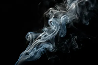 Elegant Smoke Wisps on Black Background