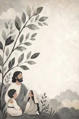 Minimal Bamboo Silhouette Rice Paper Background