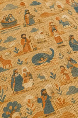 Handwoven Bamboo Mat Natural Texture Background