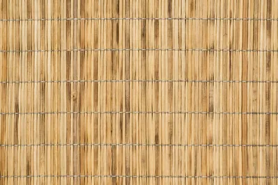 Natural Woven Bamboo Mat Texture Background