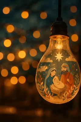 Warm Bokeh Filament Bulb Background